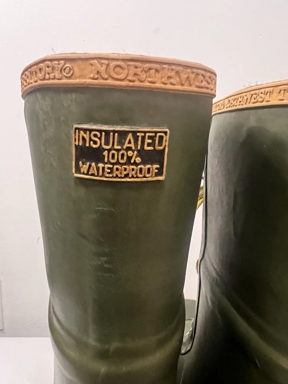 Vintage Northwest Territory Insulated Waterproof Rubber Boots Size 11